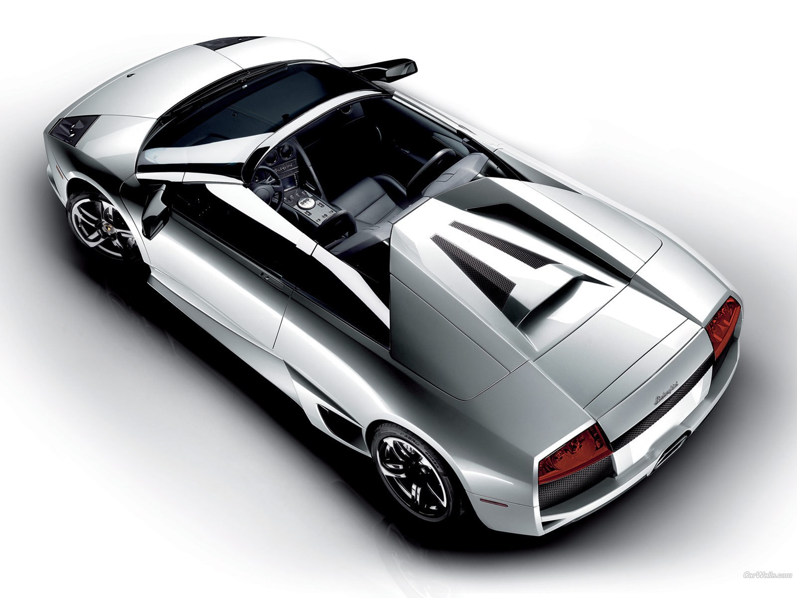 silver lamborghini convertible