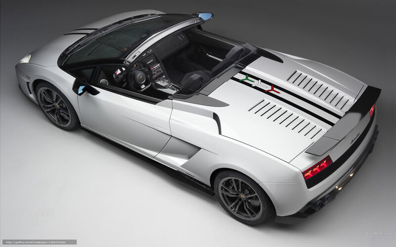 Silver Lamborghini Convertible — Dramatic, Photograph, Car Interior