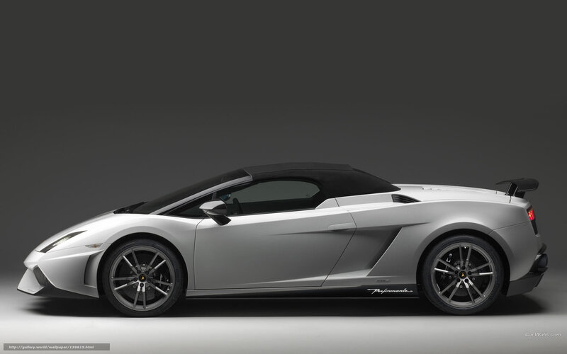 Silver Lamborghini Convertible — Dramatic, Photograph