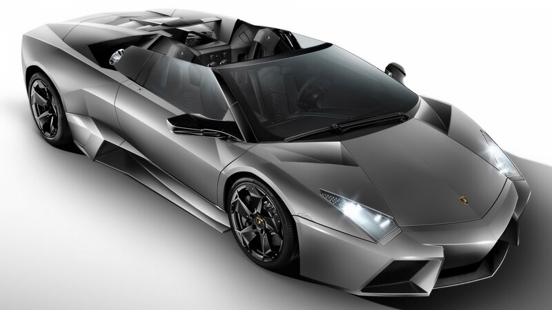Silver Lamborghini Convertible — Gray, Dramatic, Photograph, Car, Windshield, Wheels