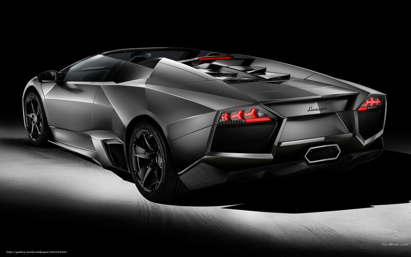 Silver Lamborghini Convertible — Gray, Dramatic, Photograph