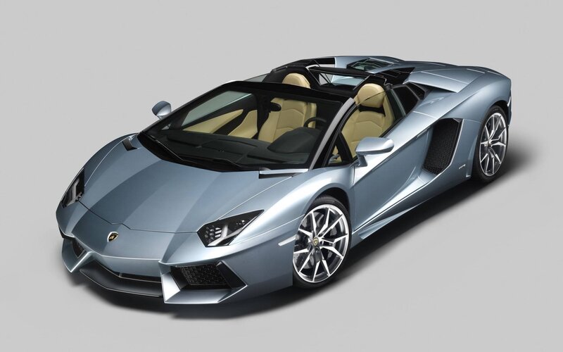 Silver Lamborghini Convertible — Neutral, Photograph