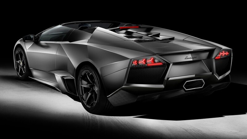Silver Lamborghini Convertible — Taillights