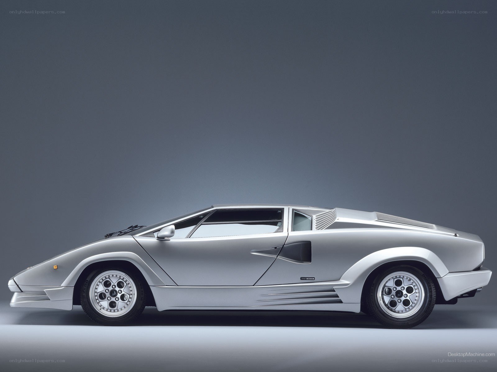 Silver Lamborghini Countach