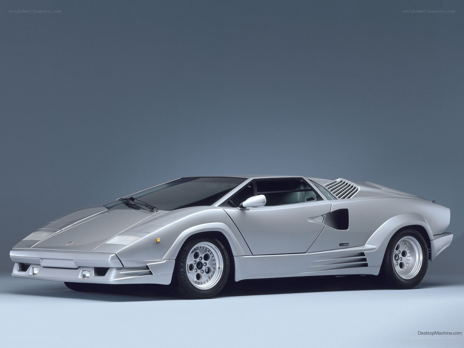Silver Lamborghini Countach