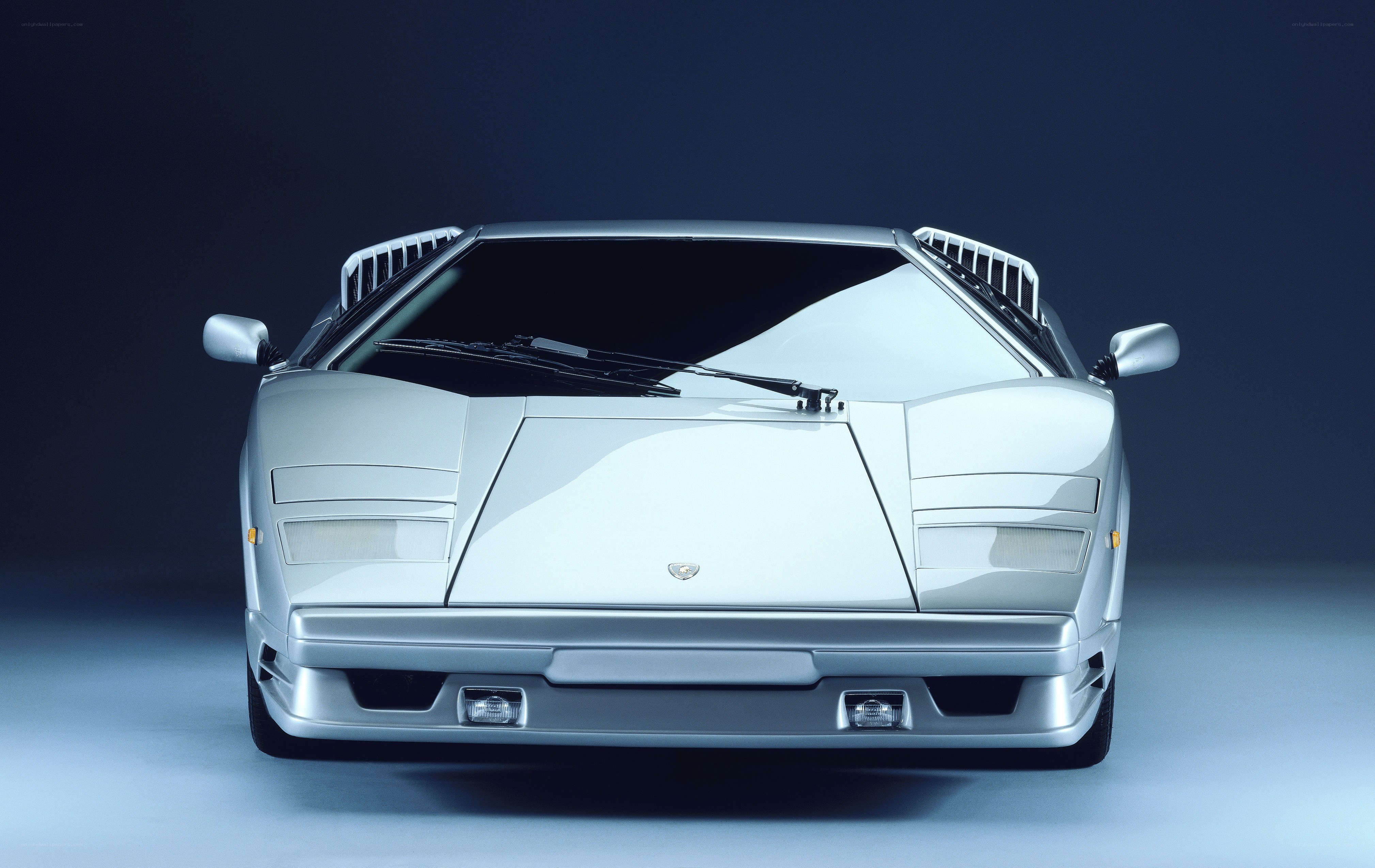 Silver Lamborghini Countach