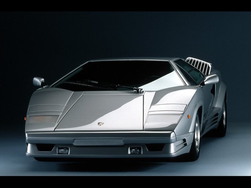 Silver Lamborghini Countach