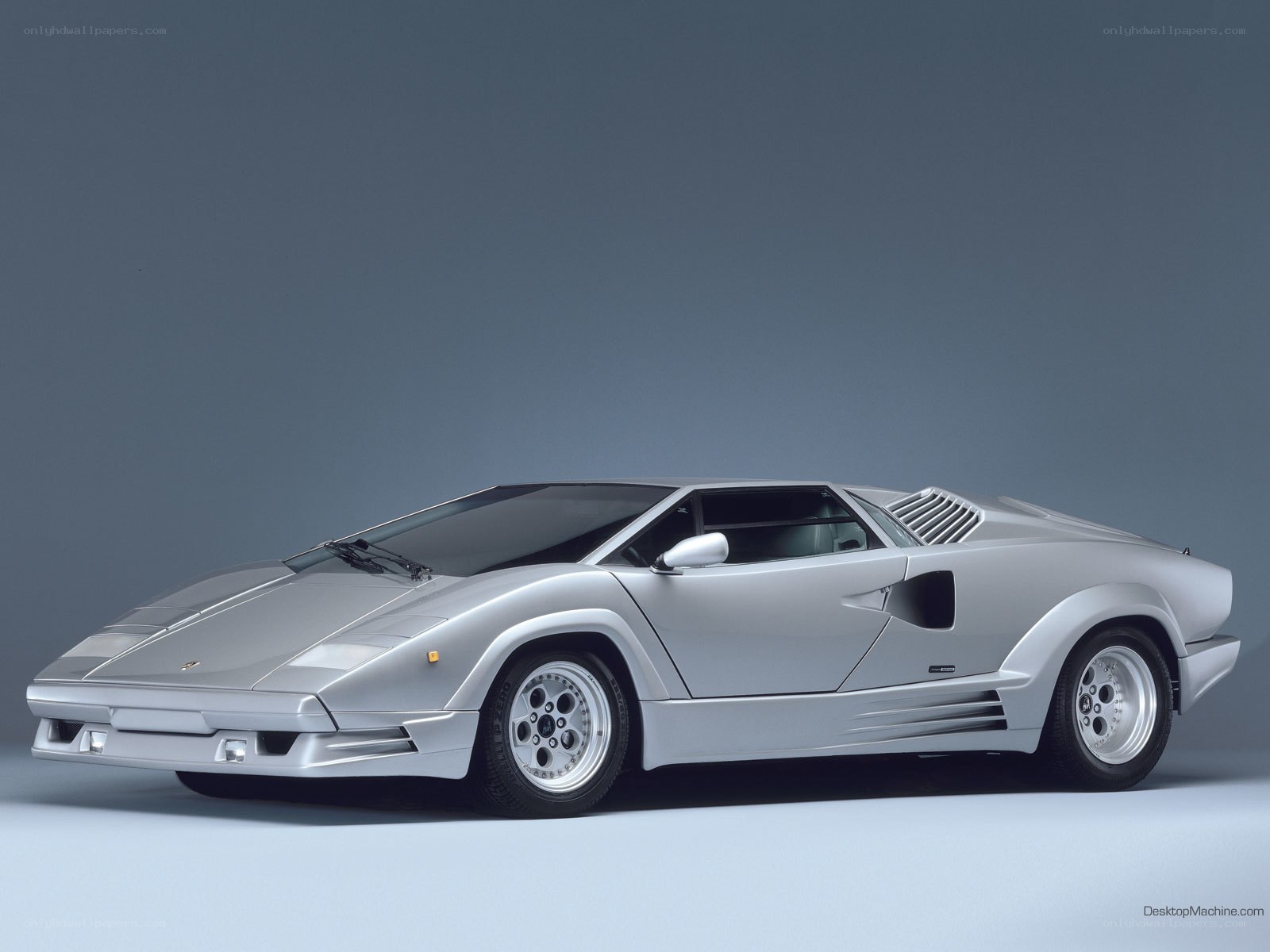 Silver Lamborghini Countach
