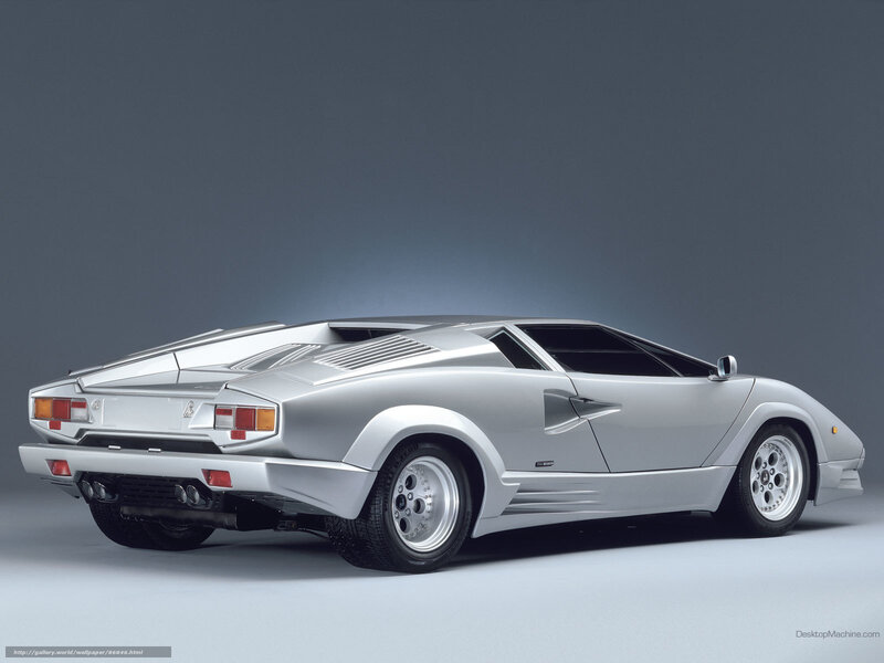 Silver Lamborghini Countach — Dramatic, Photograph, Car, Wheels