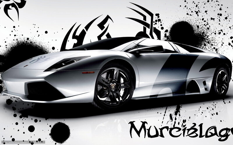 Silver Lamborghini Murcielago