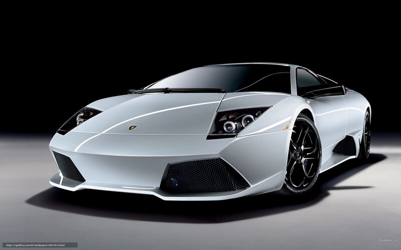 Silver Lamborghini Murcielago — White
