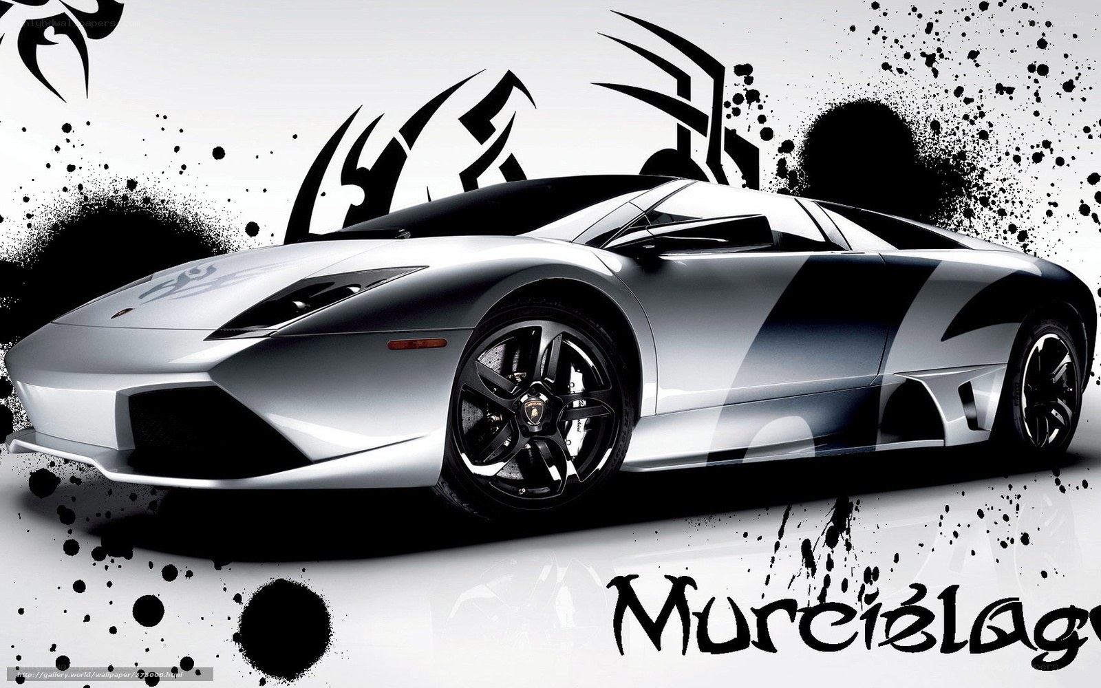 Silver Lamborghini Murcielago