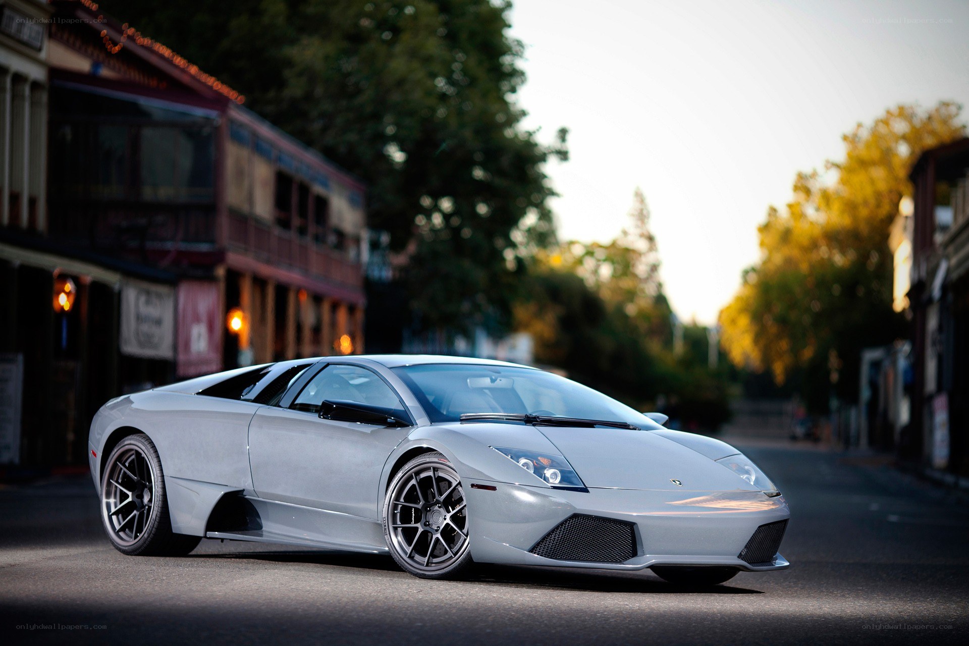 silver lamborghini on a street