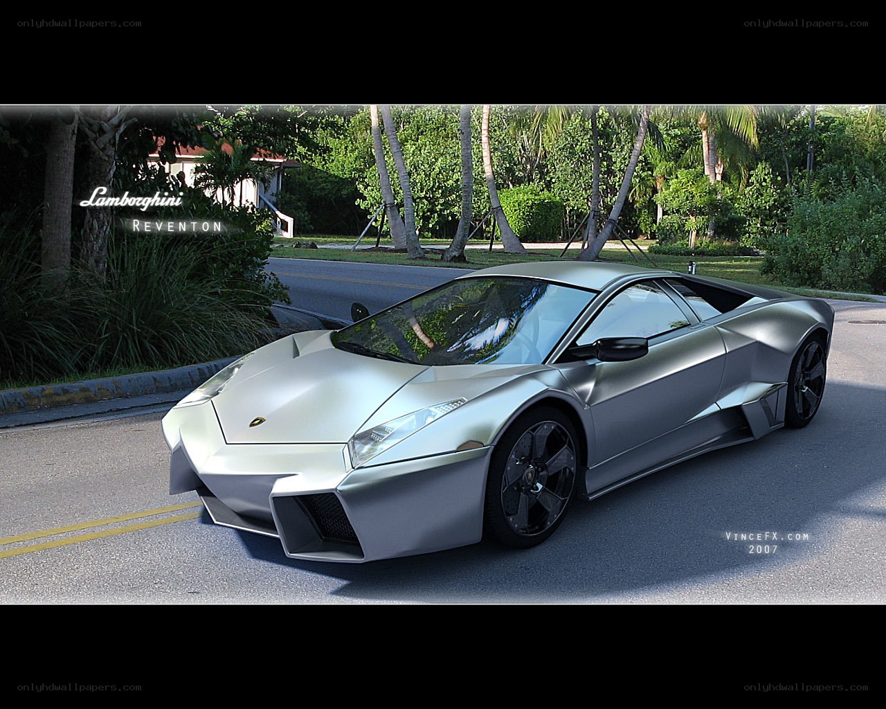 Silver Lamborghini Reventon