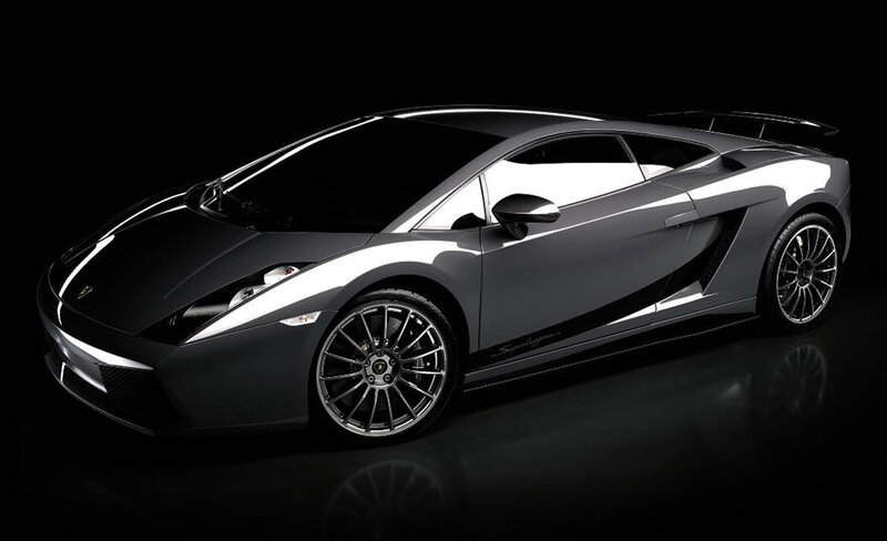 silver lamborghini sports car