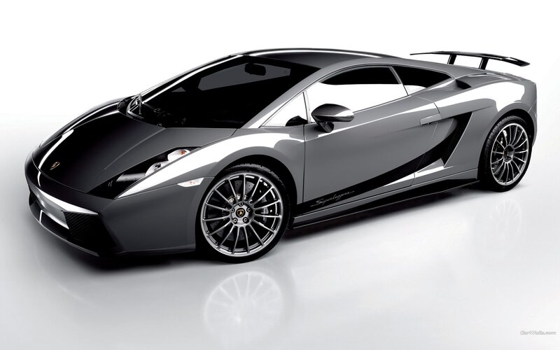 silver lamborghini sports car