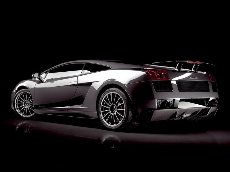 Silver Lamborghini sports car