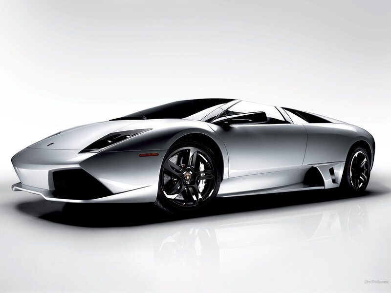 silver lamborghini sports car