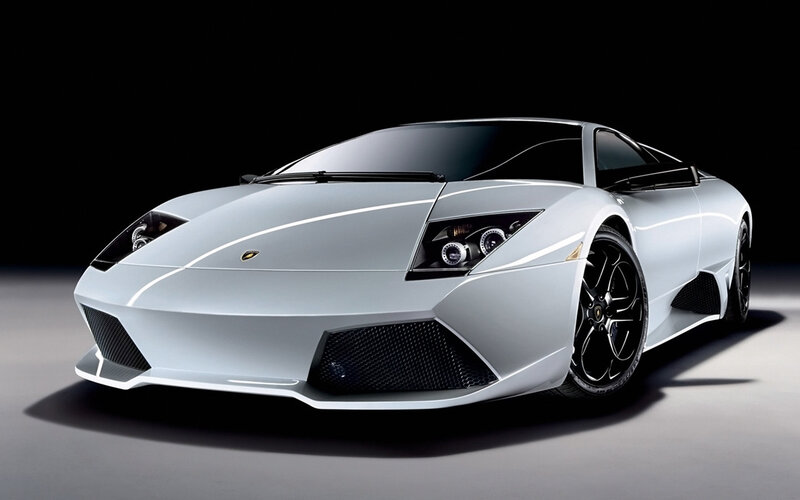 silver lamborghini sports car