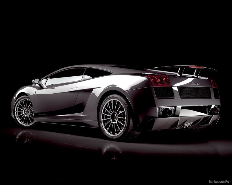 Silver Lamborghini Sports Car — Black, Dramatic