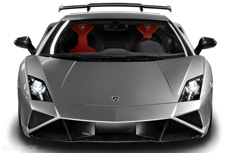 Silver Lamborghini Sports Car — Dramatic, Photograph