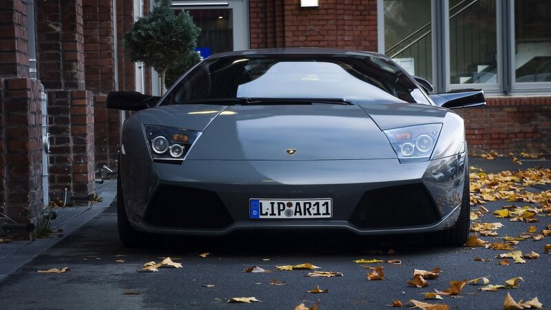 Silver Lamborghini Sports Car — Gray, Calm