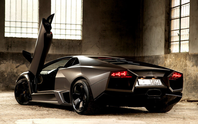Silver Lamborghini Sports Car — Gray, Dramatic