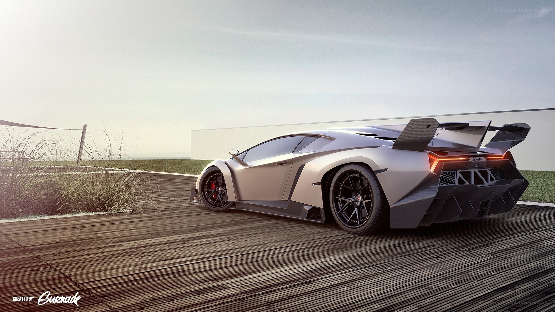 Silver Lamborghini Veneno