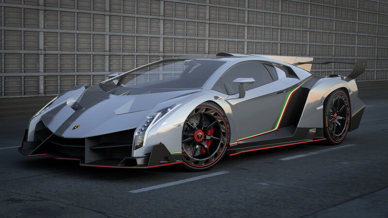 Silver Lamborghini Veneno
