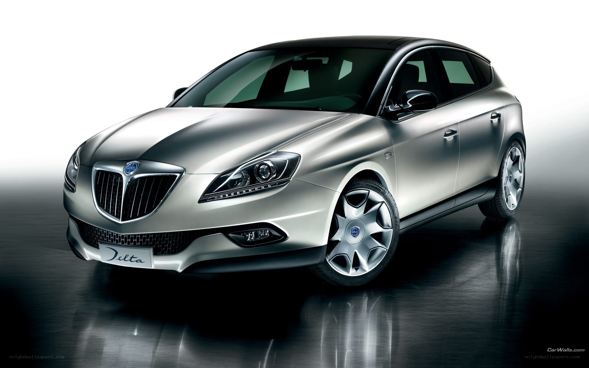 silver lancia delta hatchback