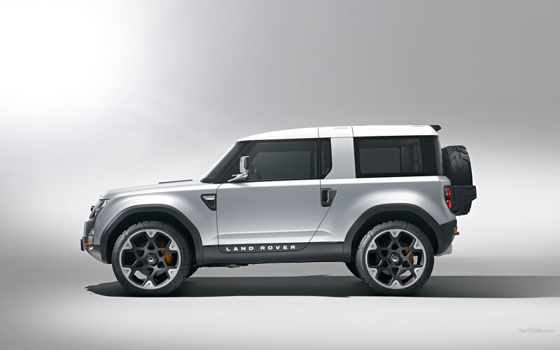 silver land rover concept