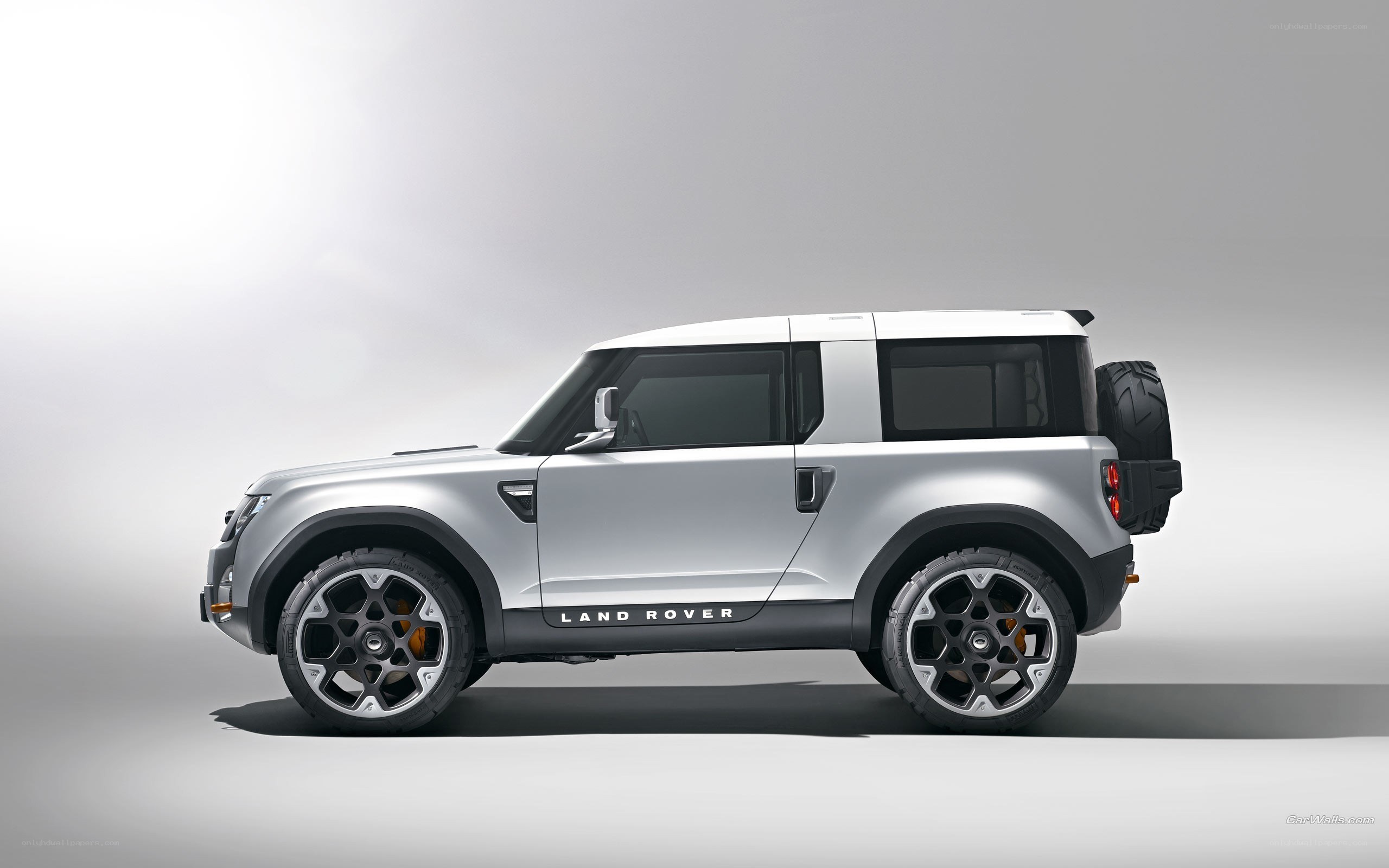silver land rover concept