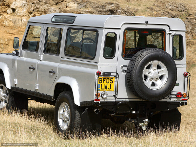 Silver Land Rover Defender — Outdoor