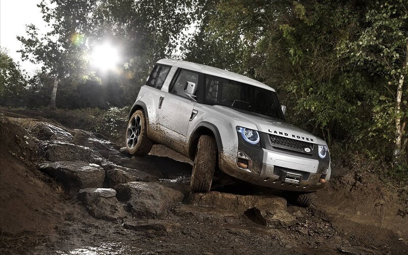Silver Land Rover — Gray