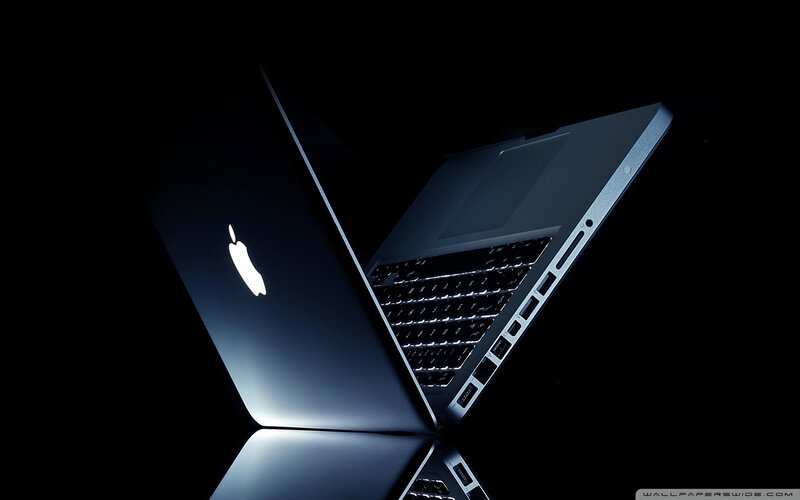 Silver Laptop Computer — Black