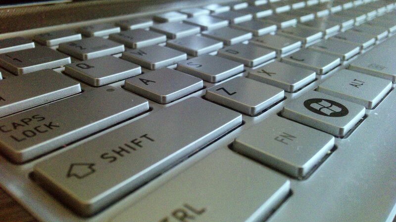 Silver Laptop Keyboard