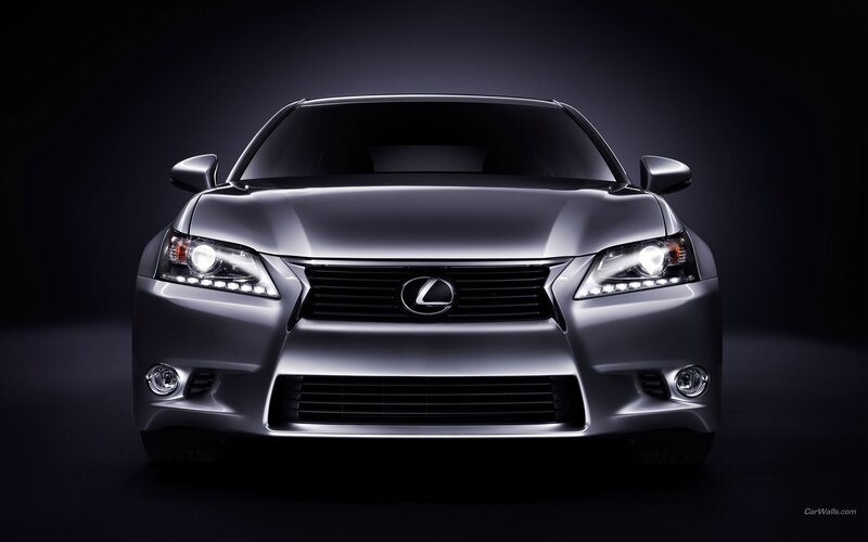 silver lexus car front view