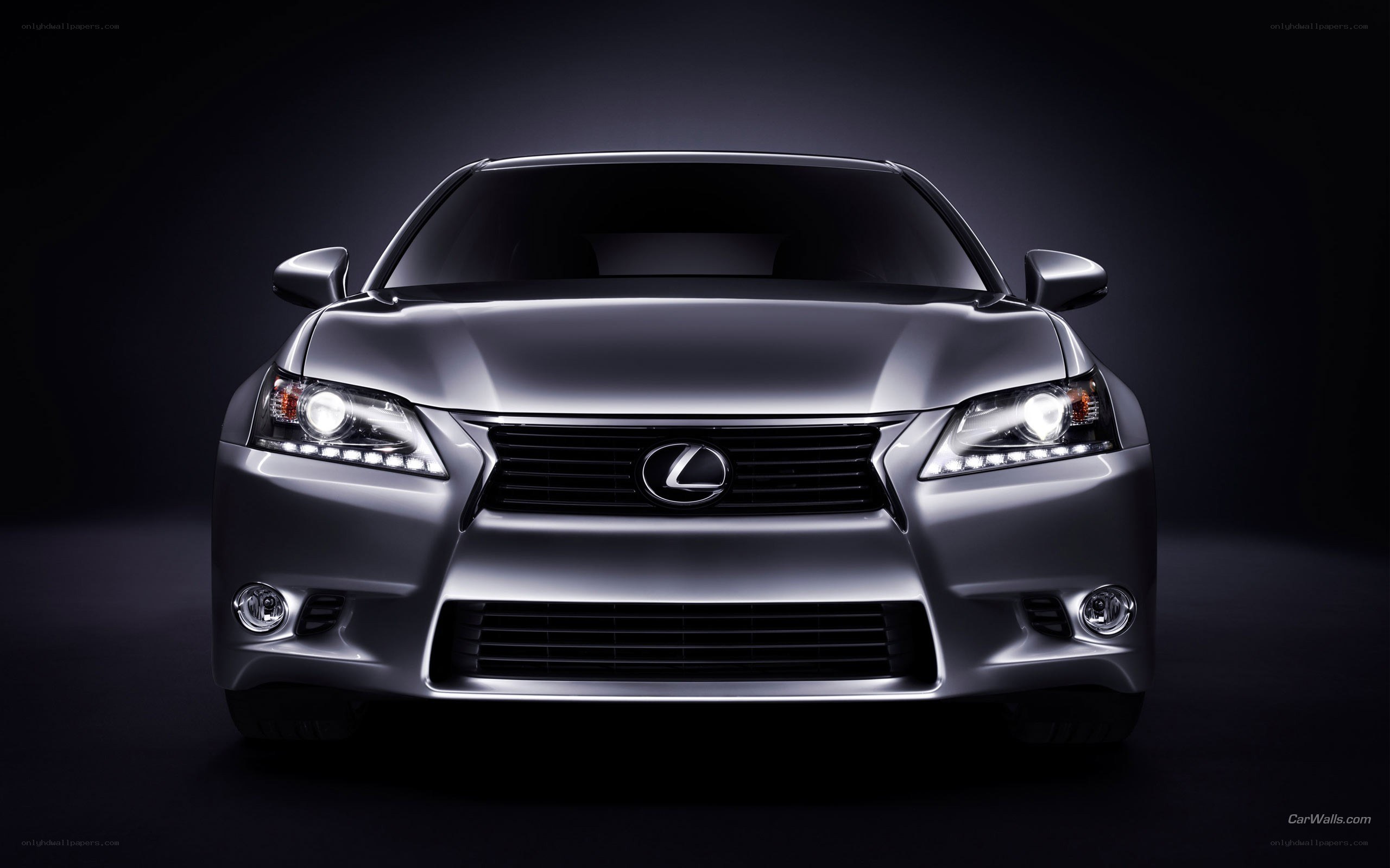 silver lexus car front view