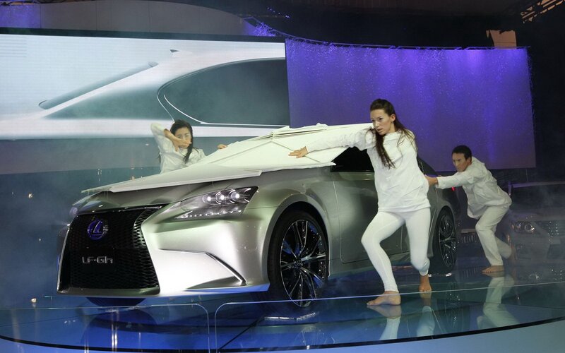 Silver Lexus Car on Stage
