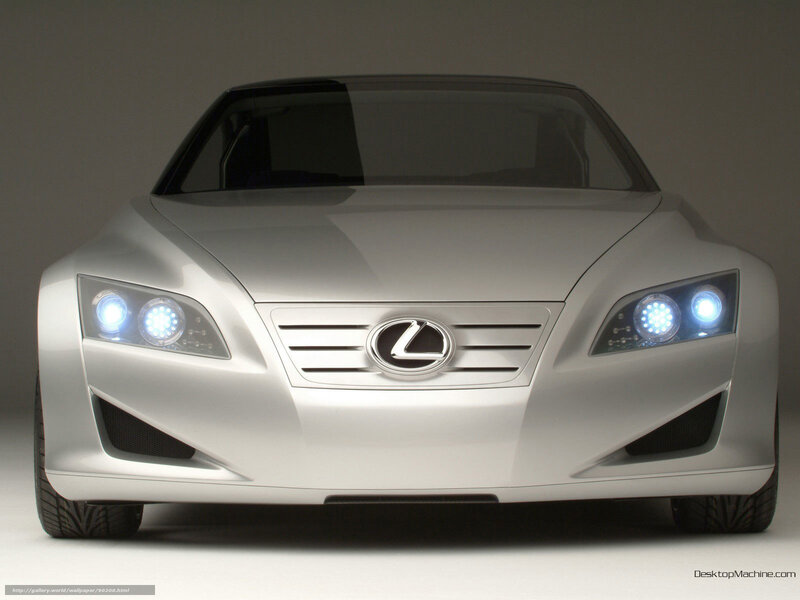 Silver Lexus Concept Car — Dramatic, Photograph, Headlights