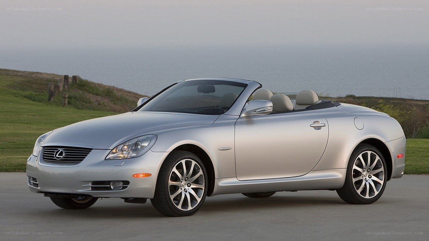 silver lexus convertible car