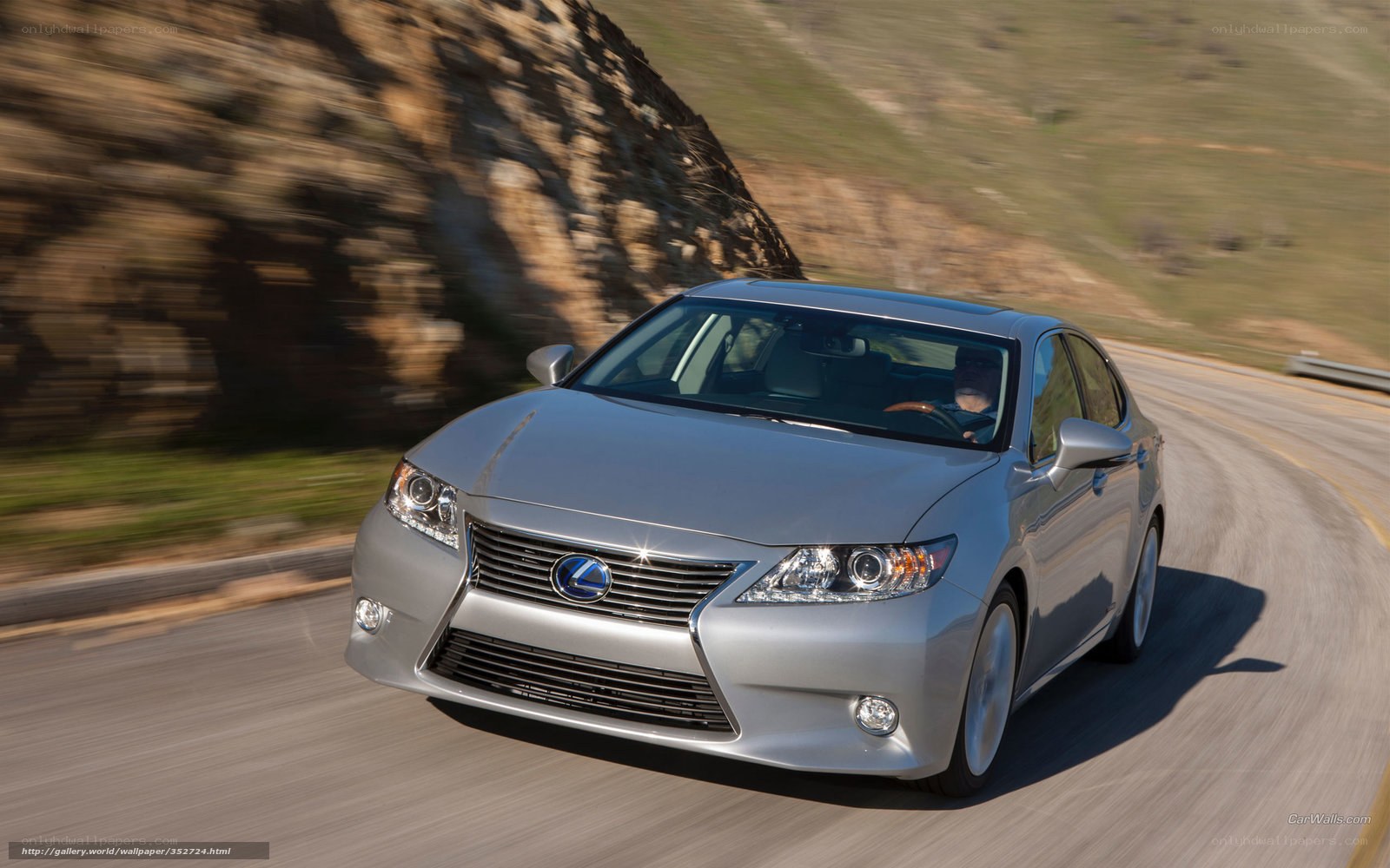 silver lexus driving on road