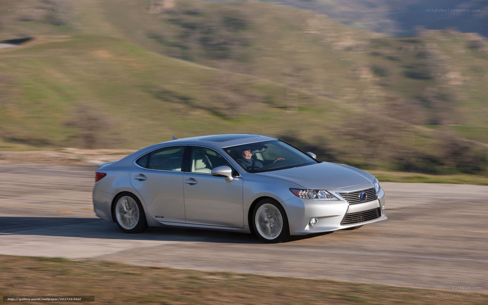 silver lexus driving on road
