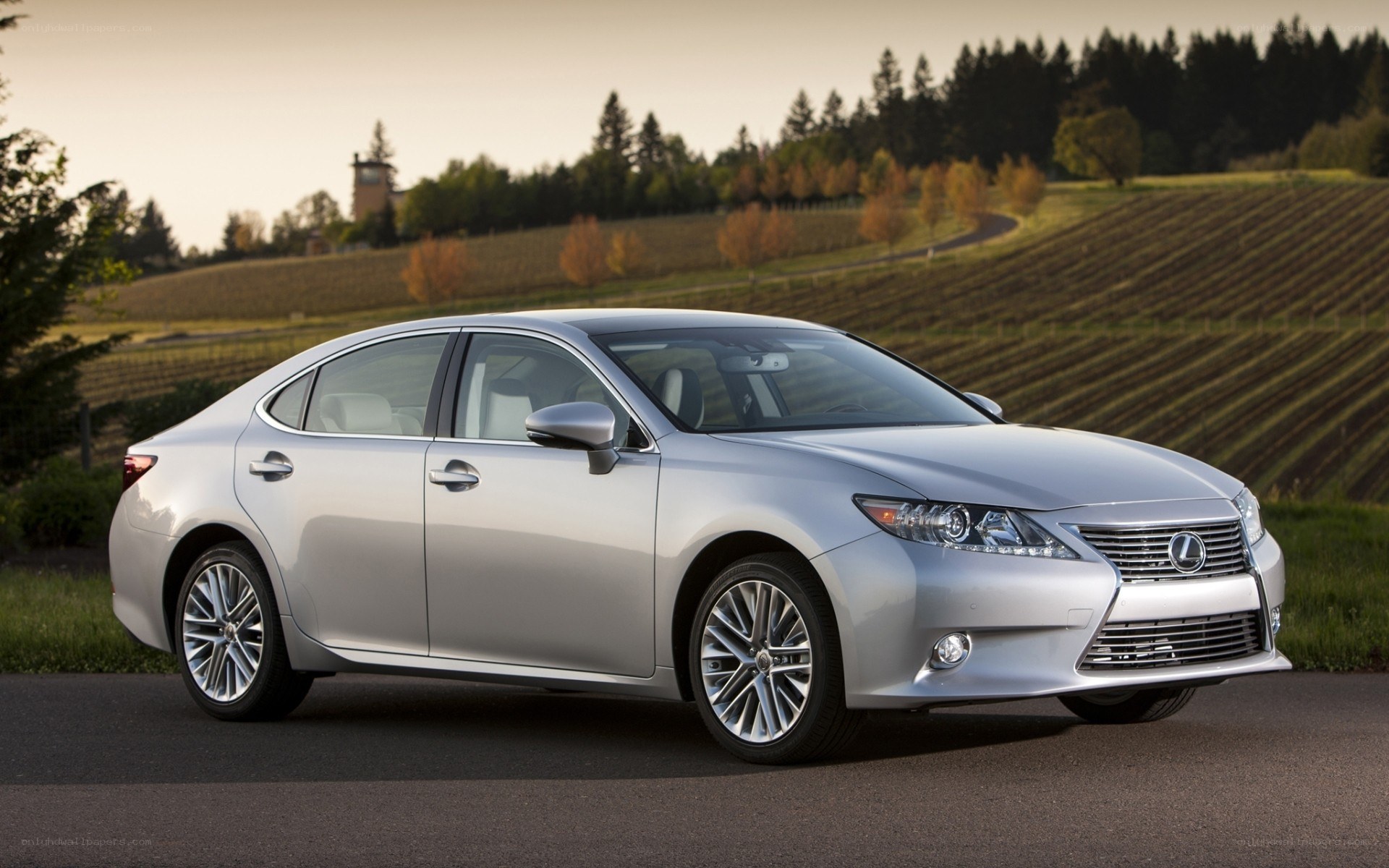 Silver Lexus ES sedan