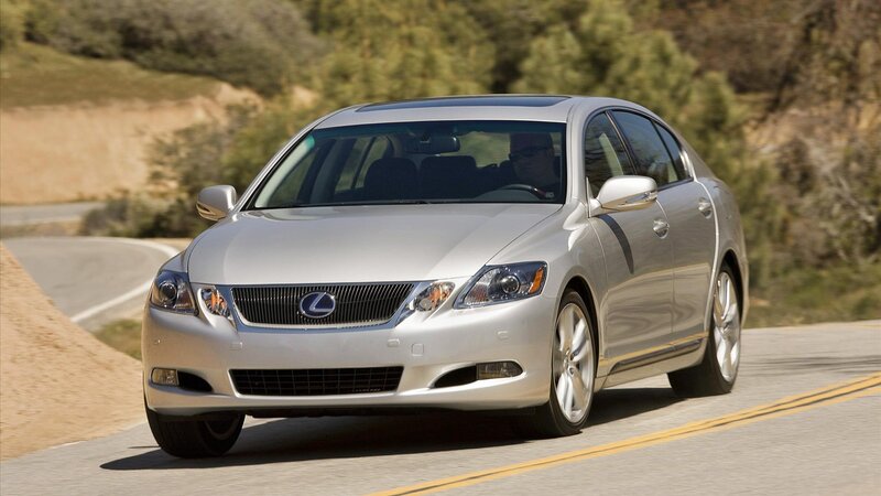 silver lexus gs driving on road