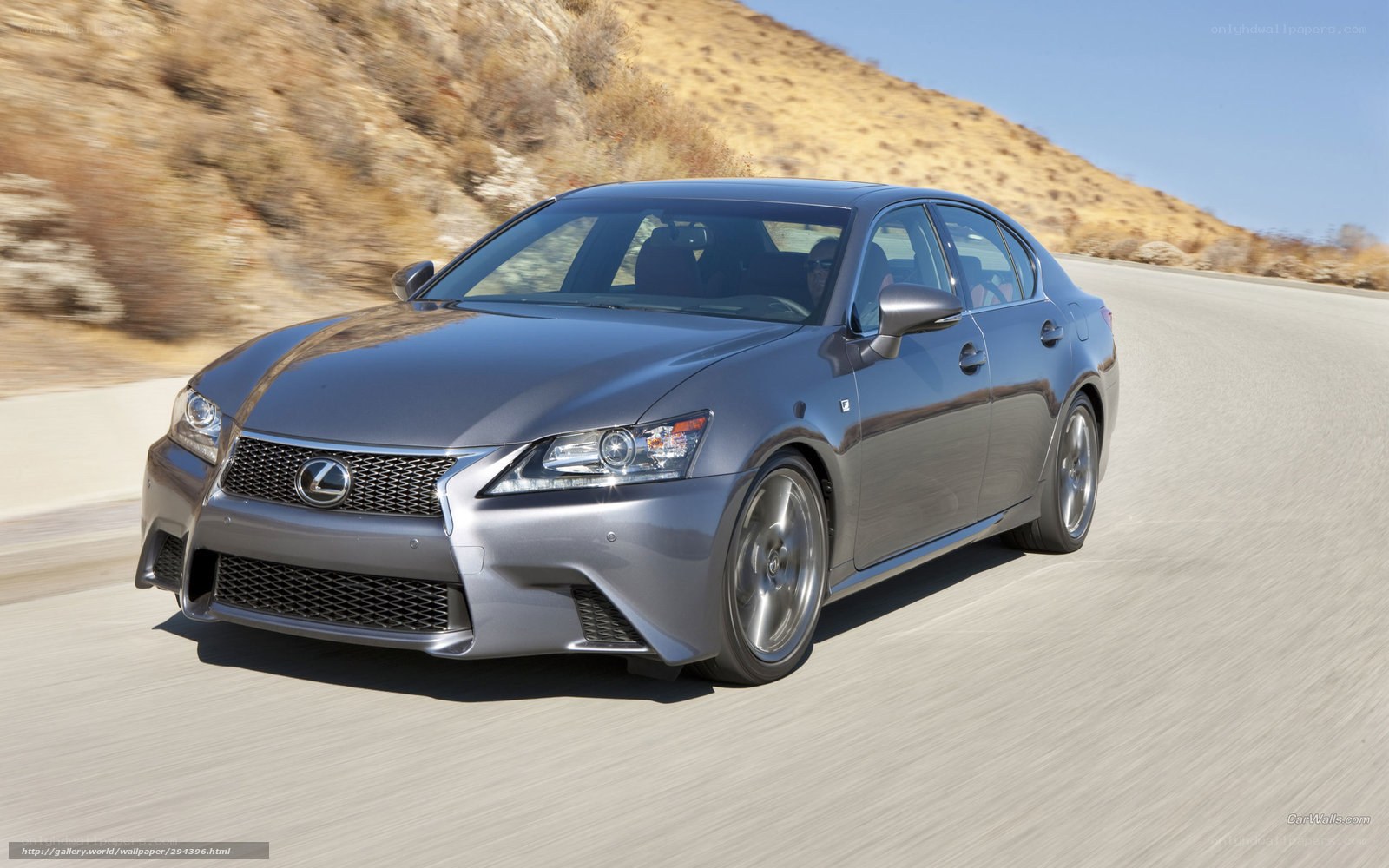 silver lexus gs driving on road