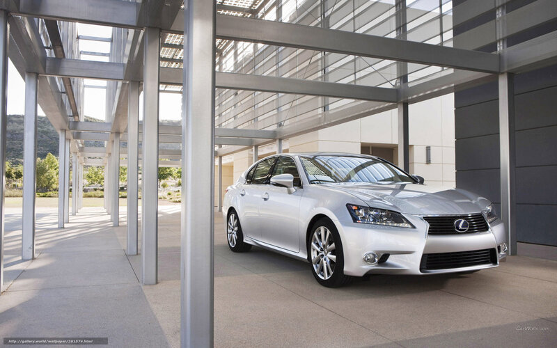 Silver Lexus GS parked under a structure