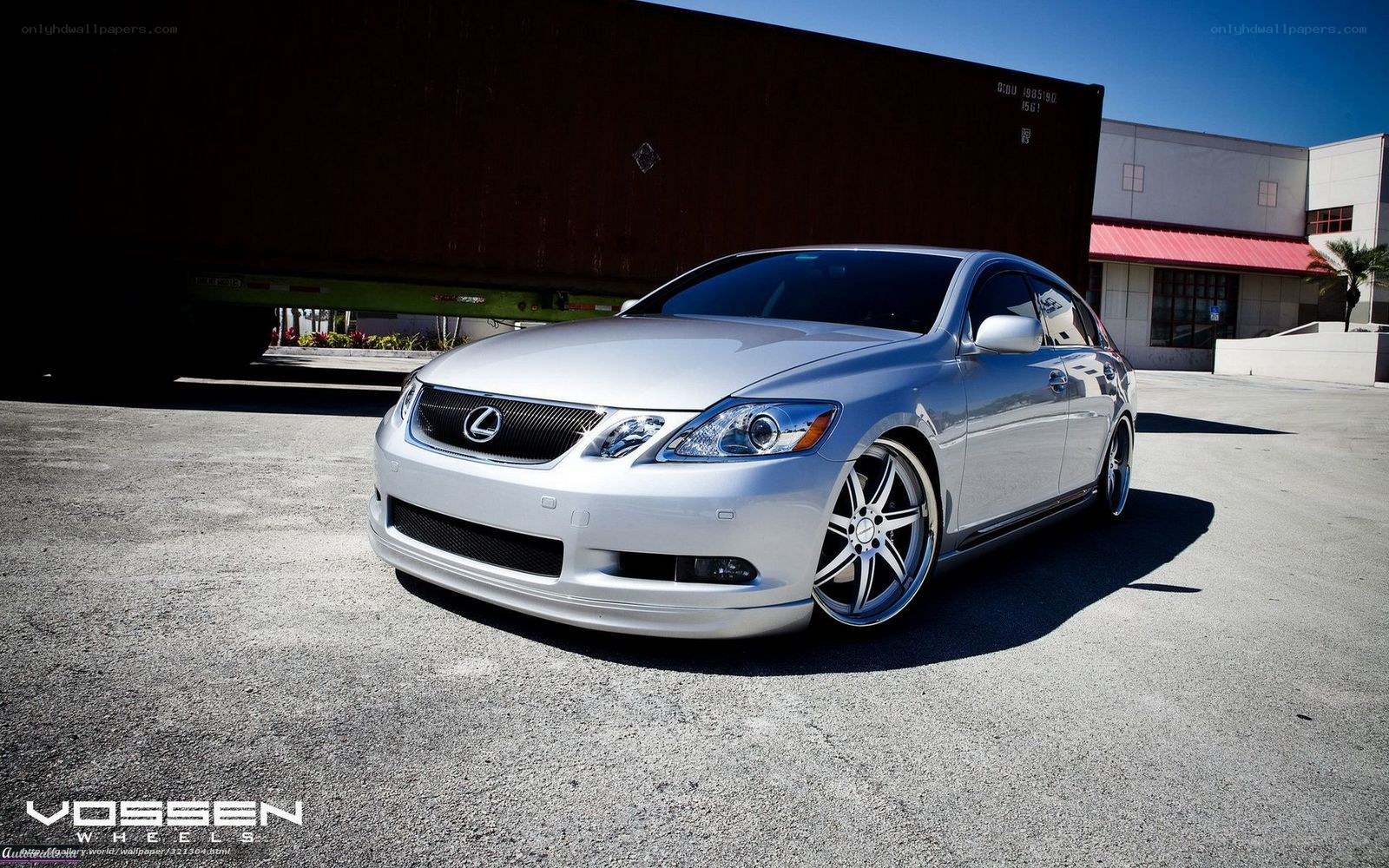 silver lexus gs430 with custom wheels