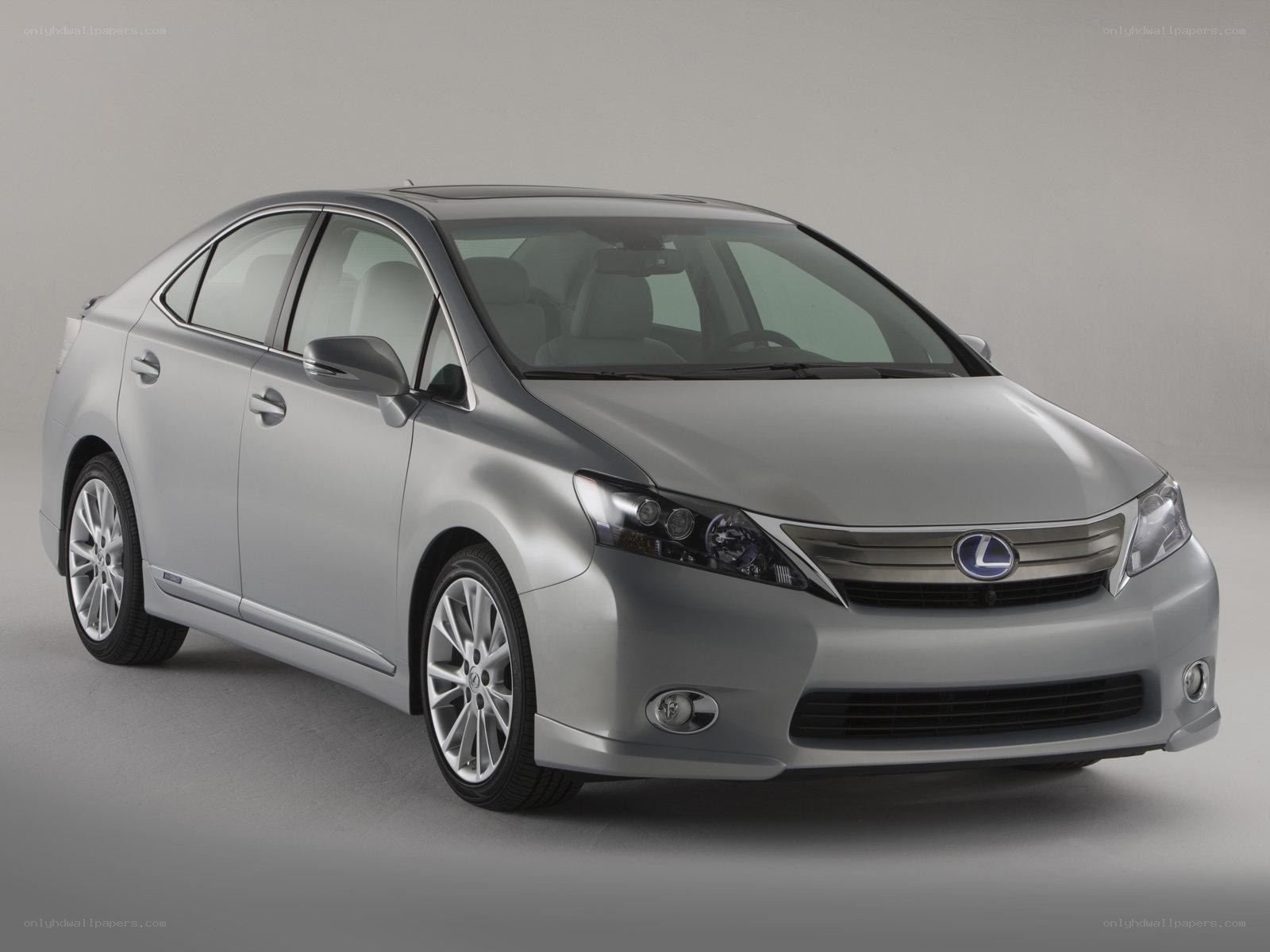 silver lexus hs hybrid sedan