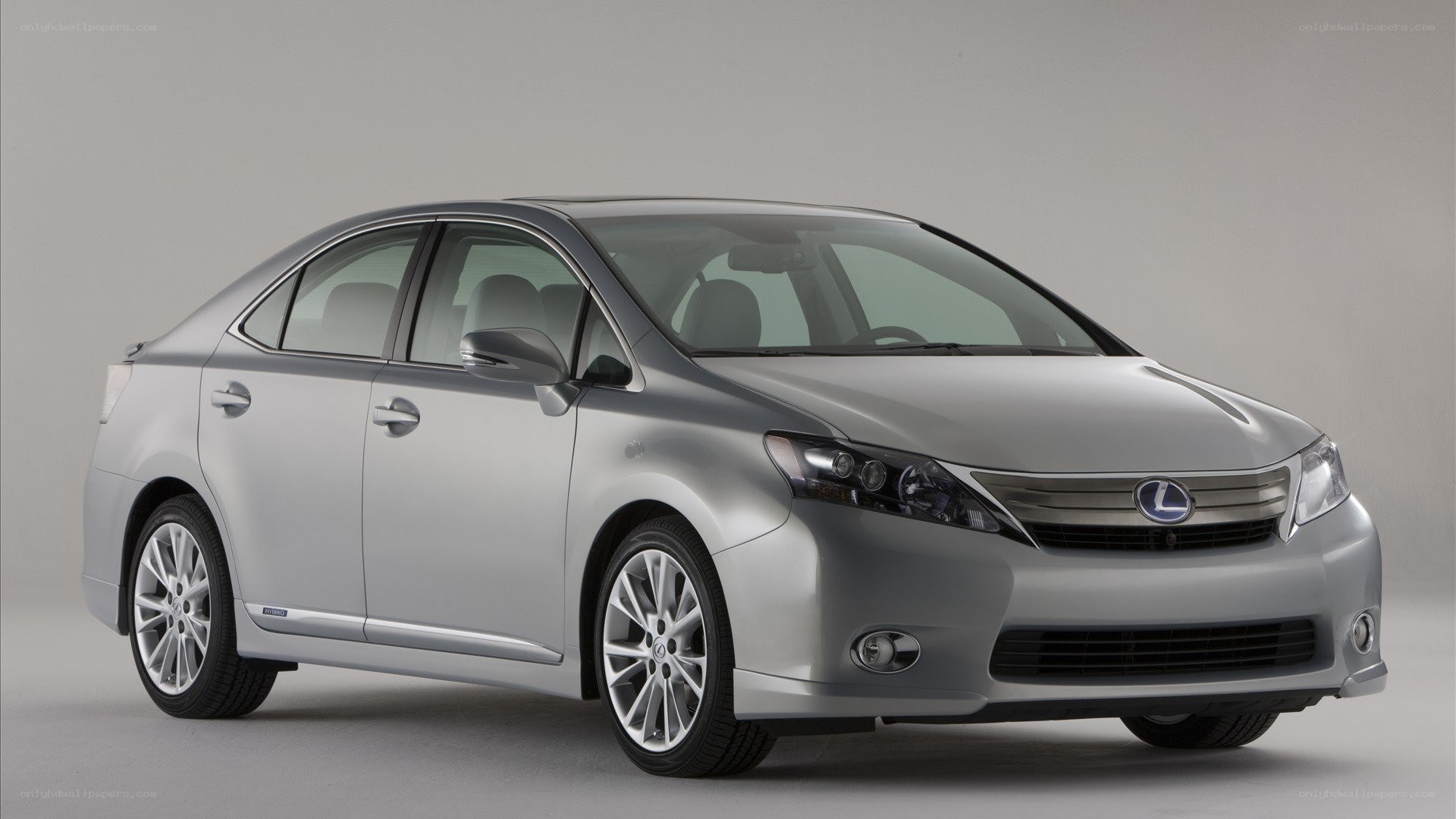 silver lexus hs hybrid sedan